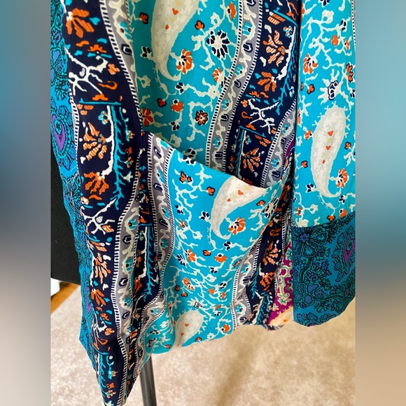 Zara TRF Multicolor Abstract Print Open Kimono - Picture 7 of 8